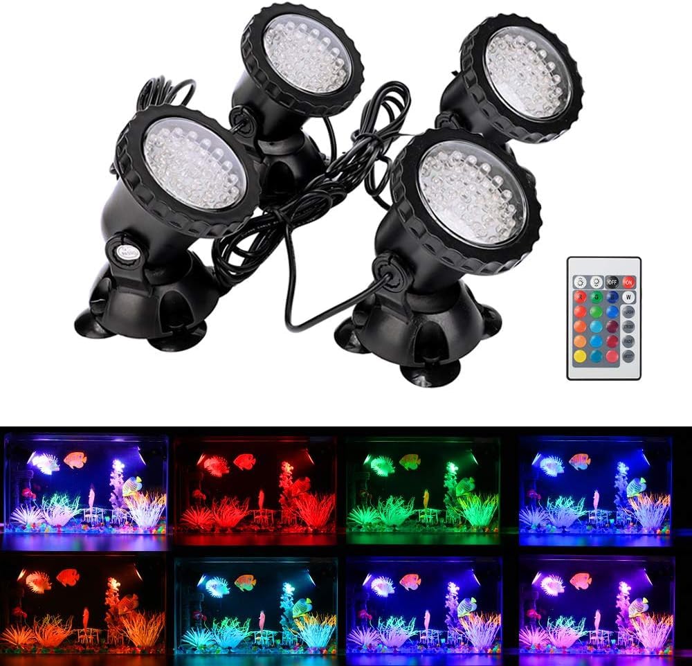 Luci Sommergibile Piscina 8W RGB - GreenSun Impermeabile IP68 Con Telecomando | Subacquee Per Giardino E Laghetto - Foto 5