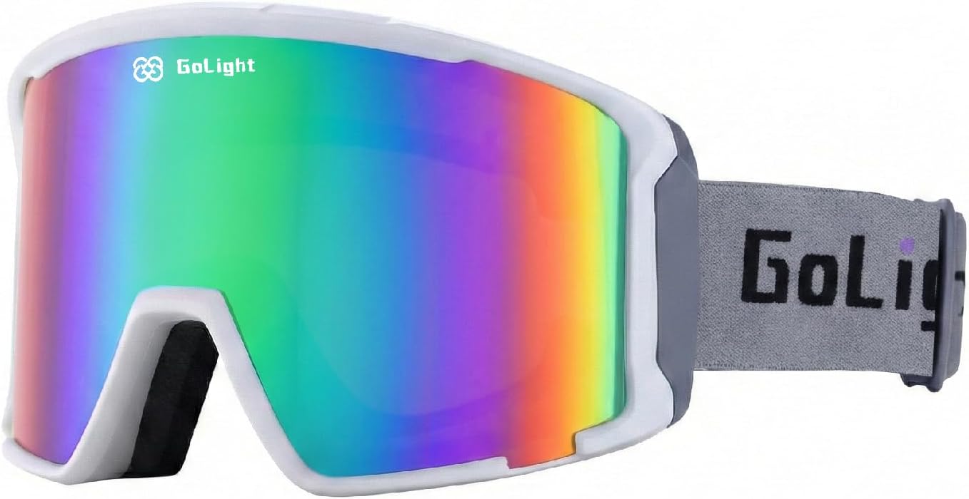 GoLight OTG Ski Goggles – Hassle-Free Snow Goggles with Cylindrical REVO Lens, Anti-Fog Double Lens, UV400 & Comfortable Fit