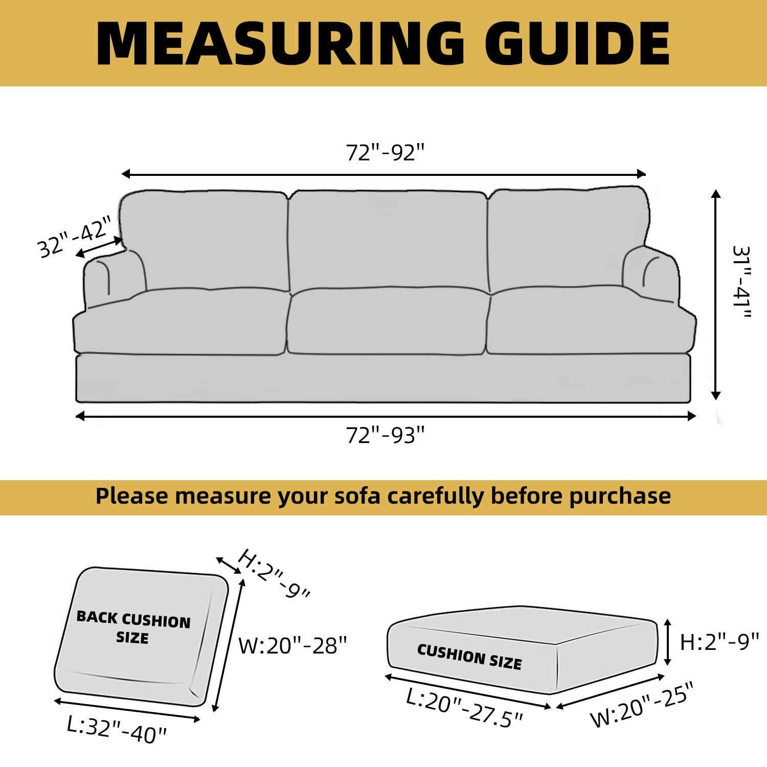 Arfntevss Couch Covers for 3 Cushion Couch Sofa Cover for Dogs 7 Piece Water Resistant Stretch Soft 3 Seat Sofa Slipcovers Living Room Anti Slip Magic Pet Funiture Protector (Dark Coffee, Large)