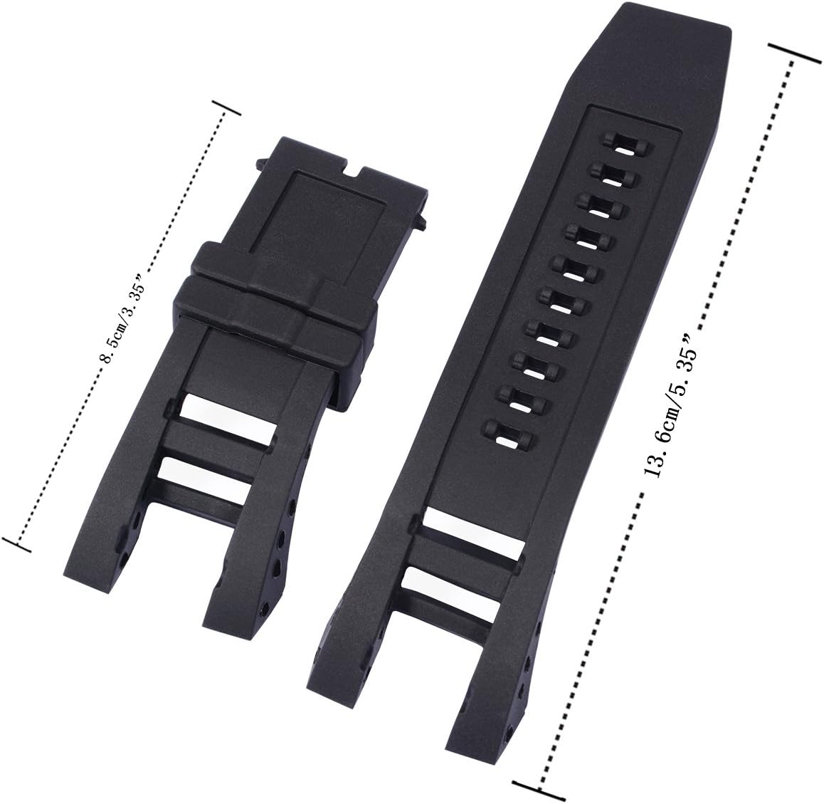 for Invicta Subaqua Noma IV Watch Replacement Rubber Silicone Band/Strap - Black Invicta Watch Strap