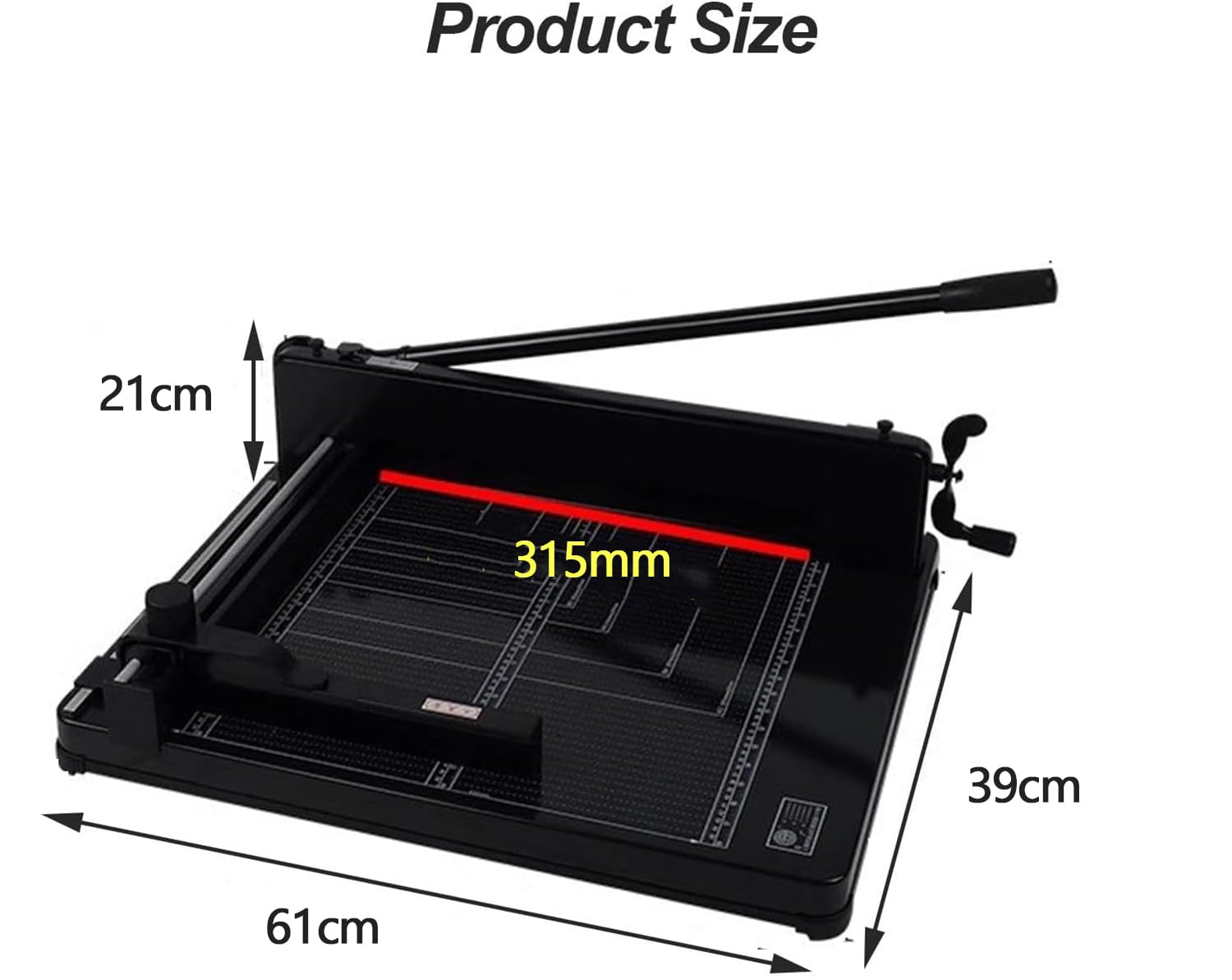 Cortador de Papel Profesional con Tapa Transparente y Tope Ajustable, Ideal para Cortar Capas Gruesas de Papel de hasta 4 cm, Ideal para Oficina y Manualidades (A3 Blanco)