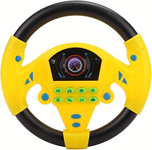 Miniatura 1 de Volante de juguete, volante para niños pequeños, juguetes de aprendizaje temprano para niños de 4 a 6 años (amarillo)