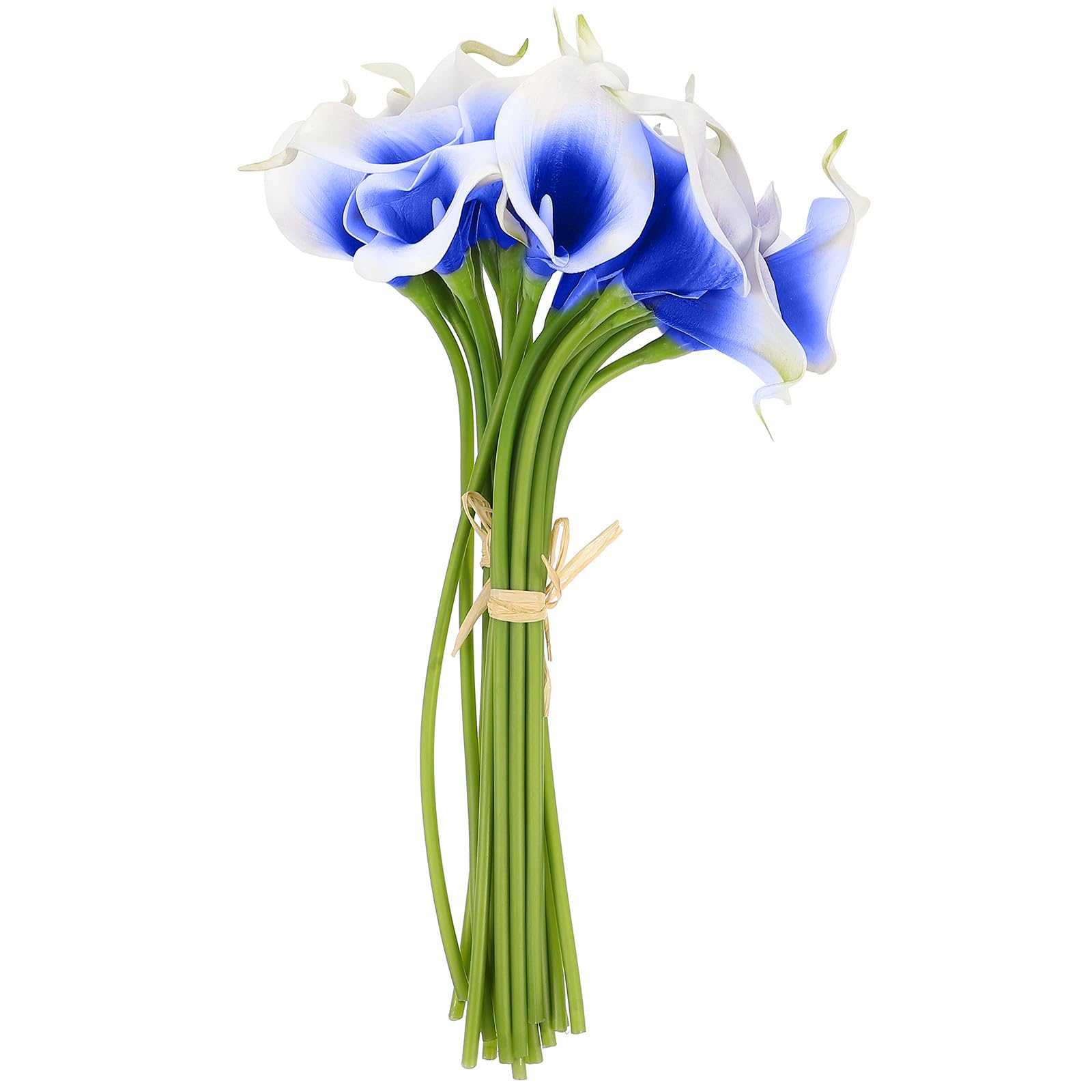 Healeved 20 Pezzi Fiori Artificiali Mini Calla Decorativi e Blu per Bouquet da Sposa, Ornamenti Floreali per Feste, Casa e Ufficio, Fiori Finti Riutilizzabili per Matrimoni