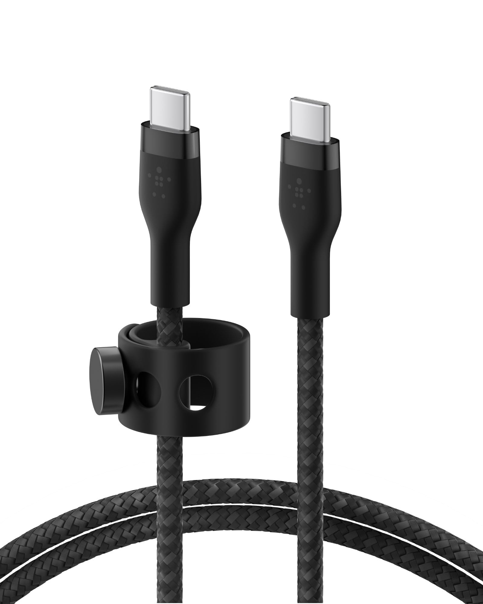 Belkin BoostCharge Pro Flex Braided USB C charger cable, USB-IF certified Power Delivery PD type C fast charging cable for iPhone 16, 15, Galaxy S24, S23, MacBook Pro, iPad, Pixel and more – 2m, black