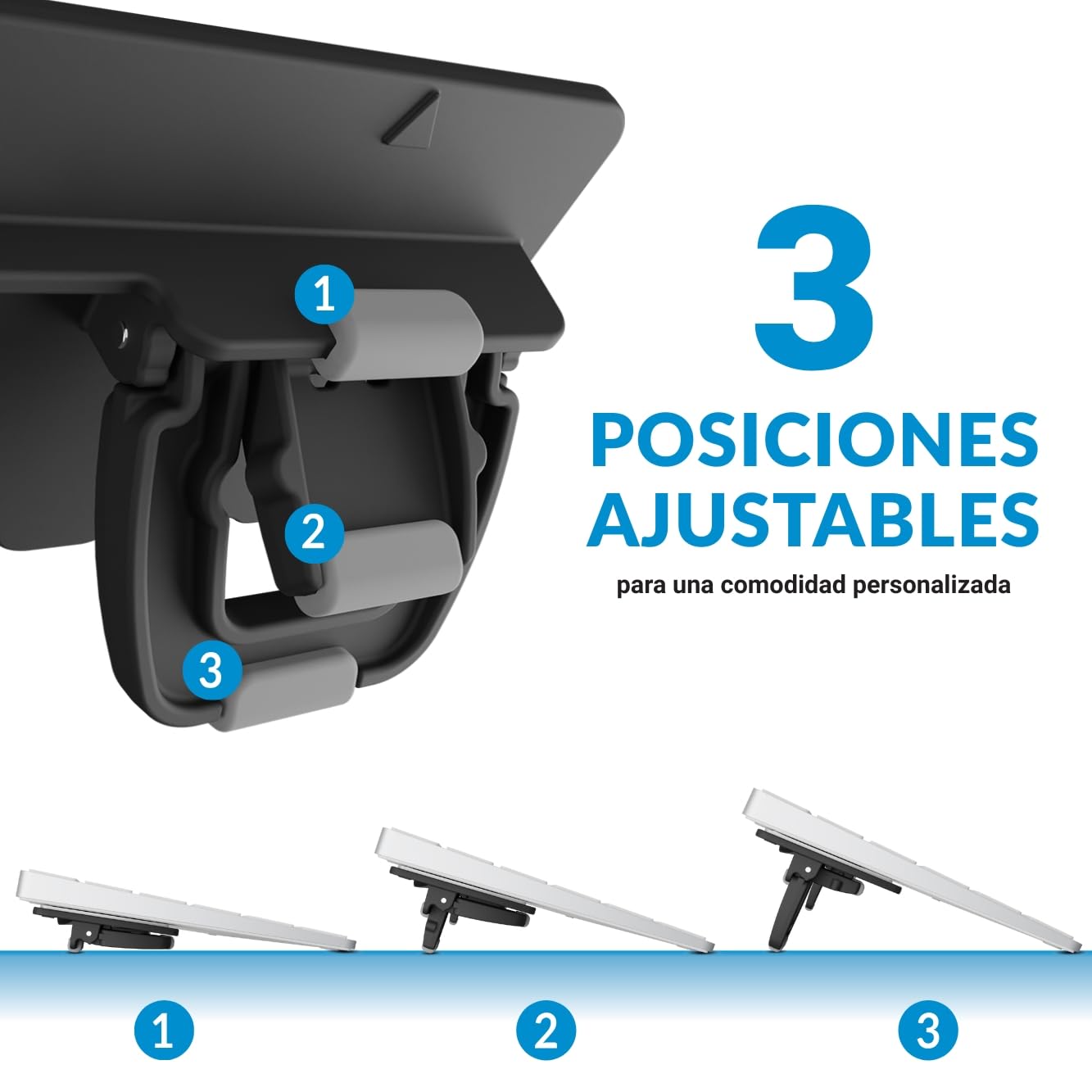 ESC Flip Soporte para Teclado de computadora, 3 Alturas Ajustables (Teclado no Incluido)
