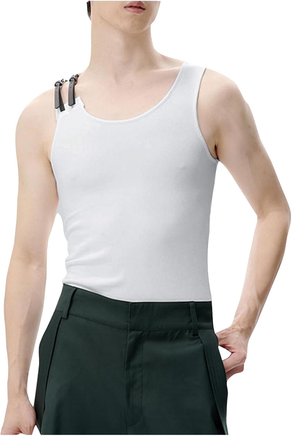 Enhanced Muscle Fit Men's Sleeveless Performance Vest Athletic Fitness Shirt for Training and Exercise Optimal