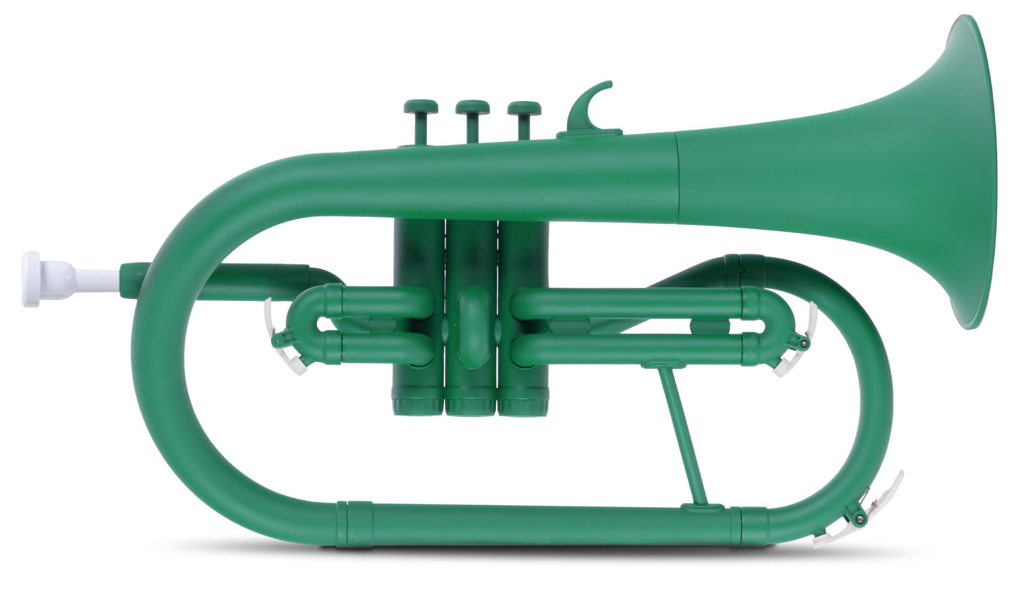 Classic Cantabile MardiBrass Bugle en ABS - Pistons Perinet - 600g léger - Perçage : 11,5 mm - avec embouchure et housse - vert mat