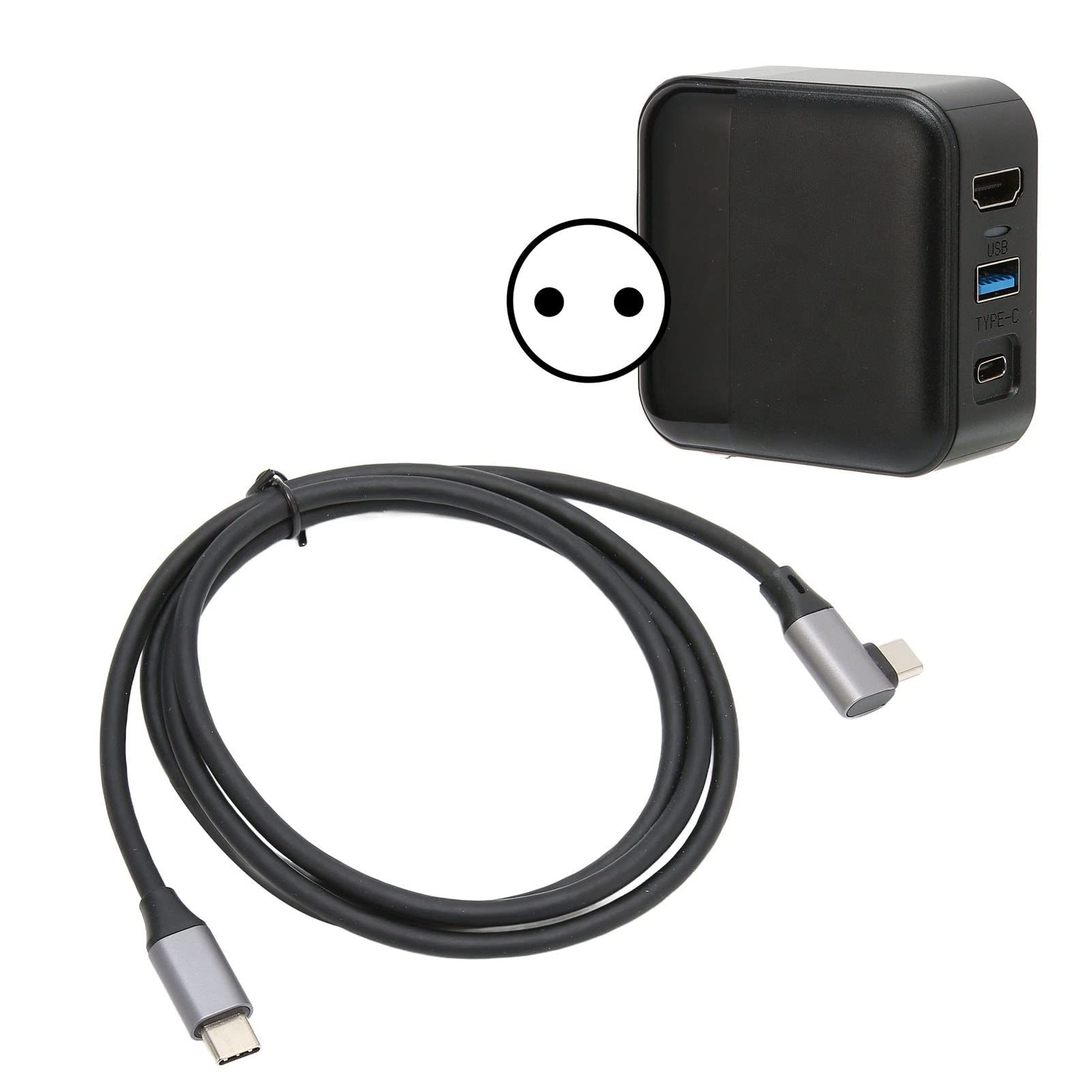 Switch Dock Caricabatterie Adattatore TV Dock 3 in 1 Caricabatterie 4K 39 W PD Carica Rapida Interfaccia multimediale HD Uscita 100‑240 V(EU Plug)