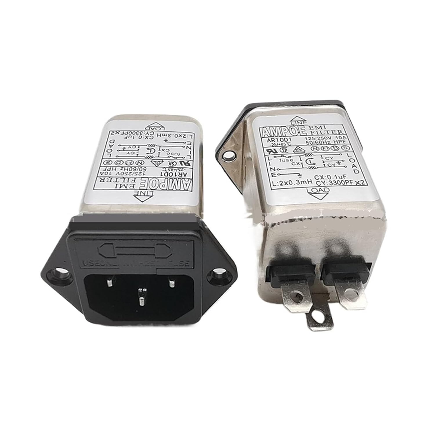 Socket with Insurance AR10D1 AR06D1 10A6A3A electromagnetic Anti-Interference Filter(AR10D1)