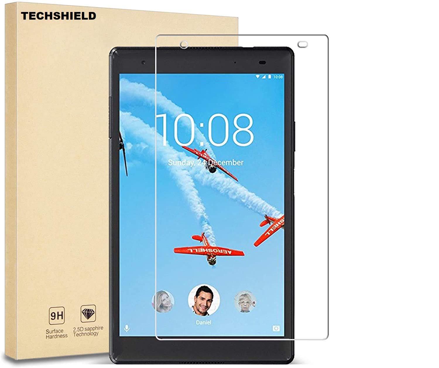 TECHSHIELD Tablet Tempered Glass Screen Protector for Lenovo Tab 4 8 plus (Finger Print Sensor) (Not For Lenovo Tab 4 10 plus) (B06XWWR8V5) Amazon Price History, Amazon Price Tracker