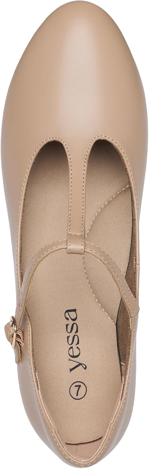 YESSA T-Strap Character Shoes for Women Dance Shoes 1920s Shoes for Ballroom Latin Salsa Folklorico Flamenco Tango Swing 2"/2.5