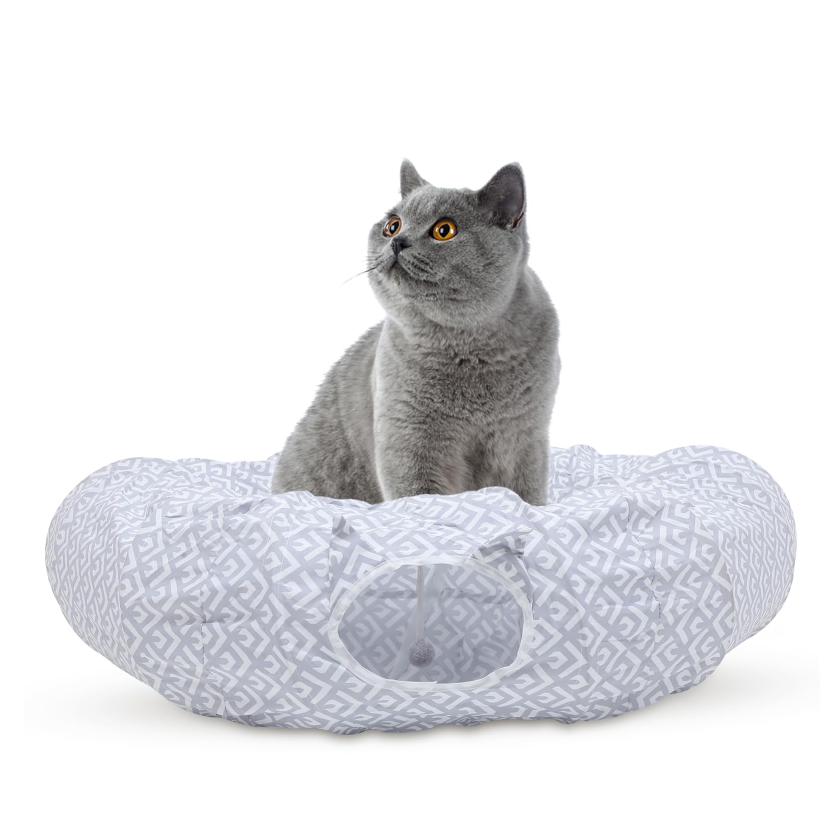 TOYANDONA Cama Túnel para Gatos Forma De Dona Túnel Cama para Gatos Juguete Plegable para Gatitos Interior Tubo