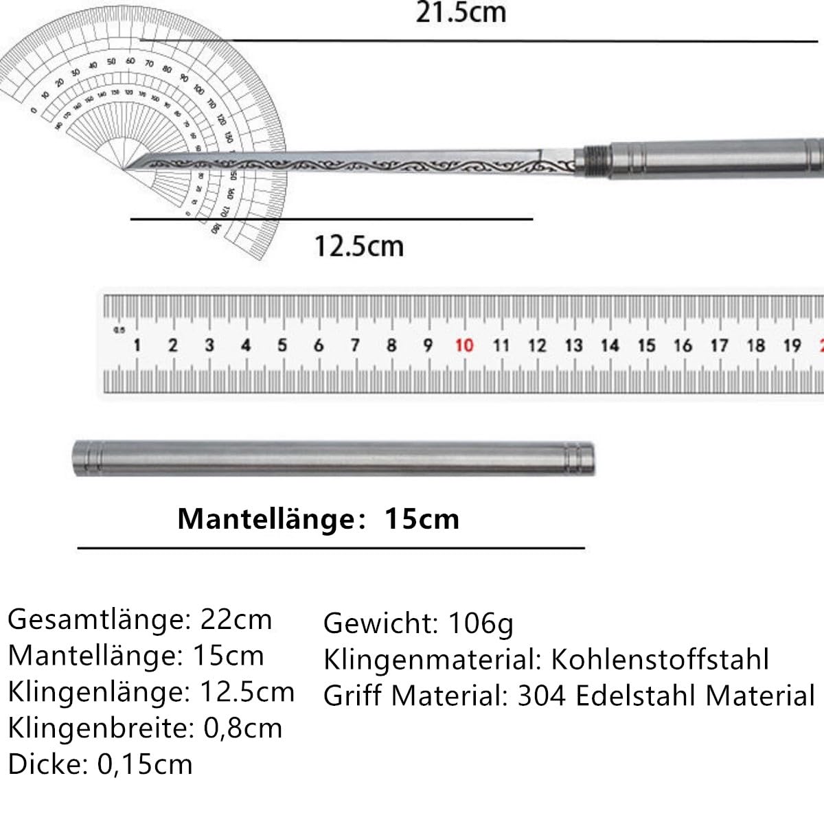 Outdoor Messer Jagdmesser Taschenmesser Werkzeuge,Mehrzweck Messer mit Scheide,Tragbares Camping Werkzeugmesser für den Außenbereich