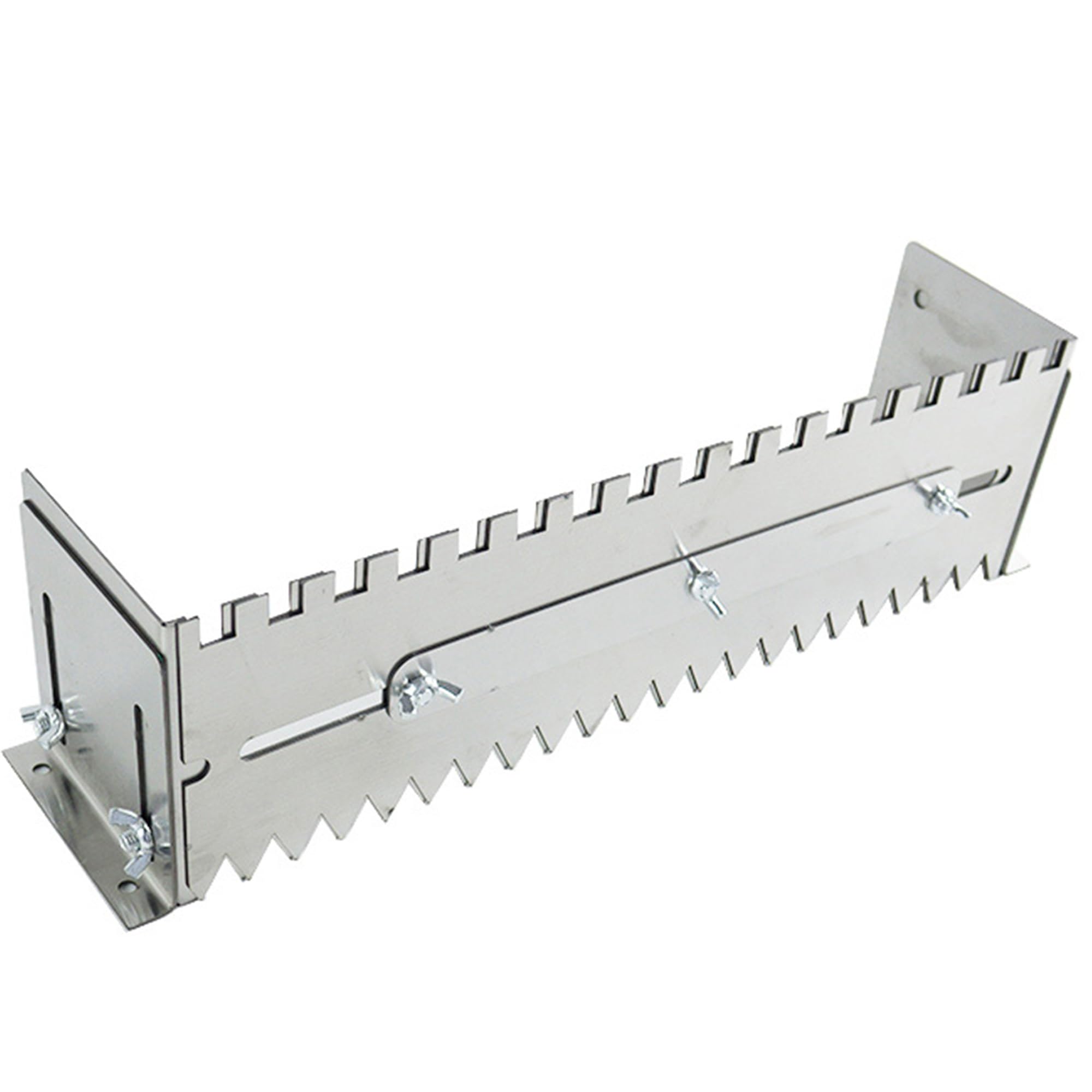 Grande truelle à carrelage, truelle crantée 600/800 mm, spatule à colle avec déflecteur, peigne à mortier en acier inoxydable for travaux de nivellement de carrelage mural et de sol(Type2,600mm/2ft)