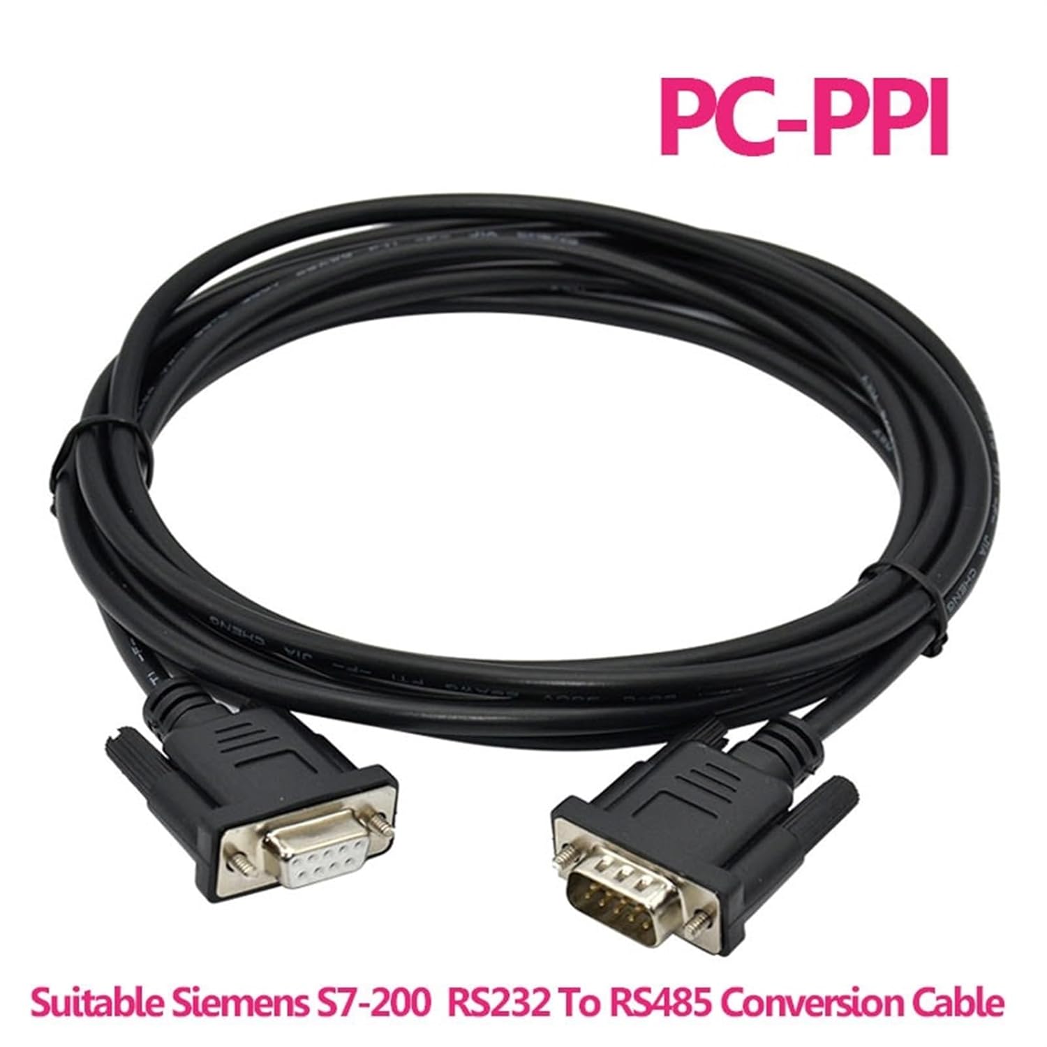 PC-PPI Suitable S7-200 Programming Cable Serials Cable RS232 to RS485 Conversion Cable PC/PPI Download Cale PCPPI(Economic Type,2M)