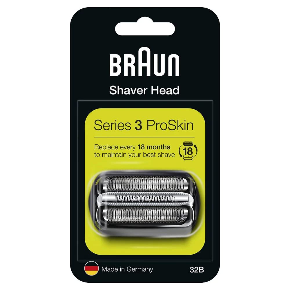 Braun 32B - Recambio para afeitadora eléctrica, compatible con afeitadoras Series 3, color negro