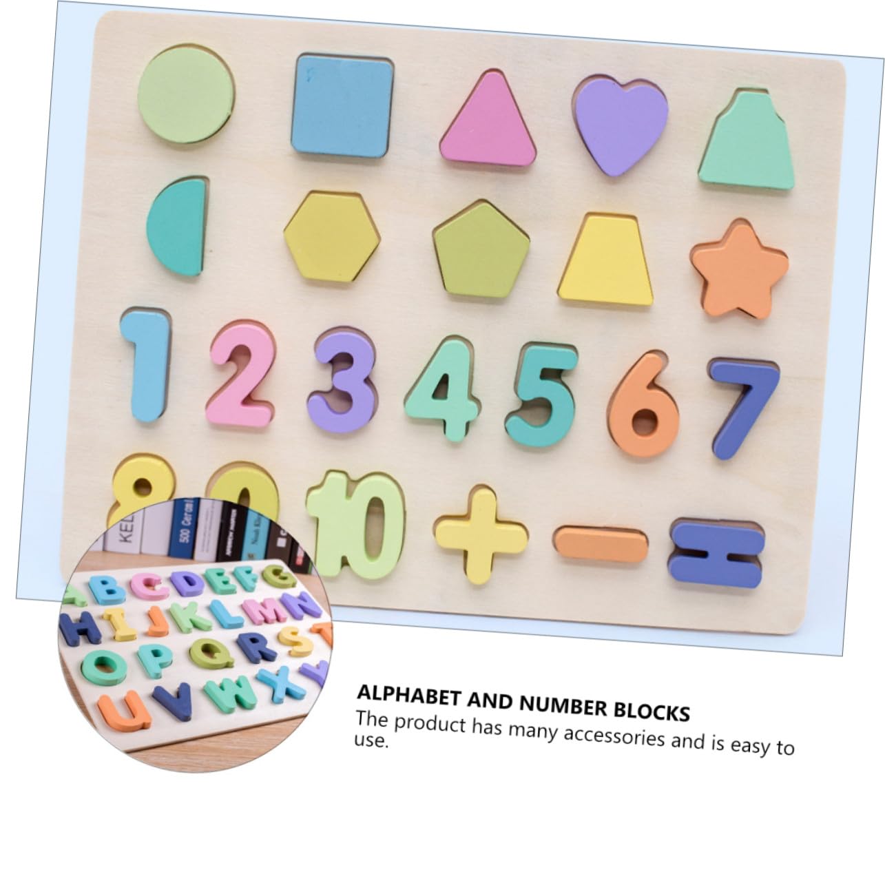 WOONEKY Bloques Números y Letras Rompecabezas Educativos Infantiles Montessori para Niña y Juguetes de Construcción para Desarrollo Cognitivo y Aprendizaje Temprano