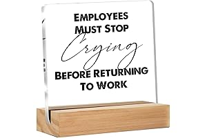 Stop Crying Before Work Funny Office Sign