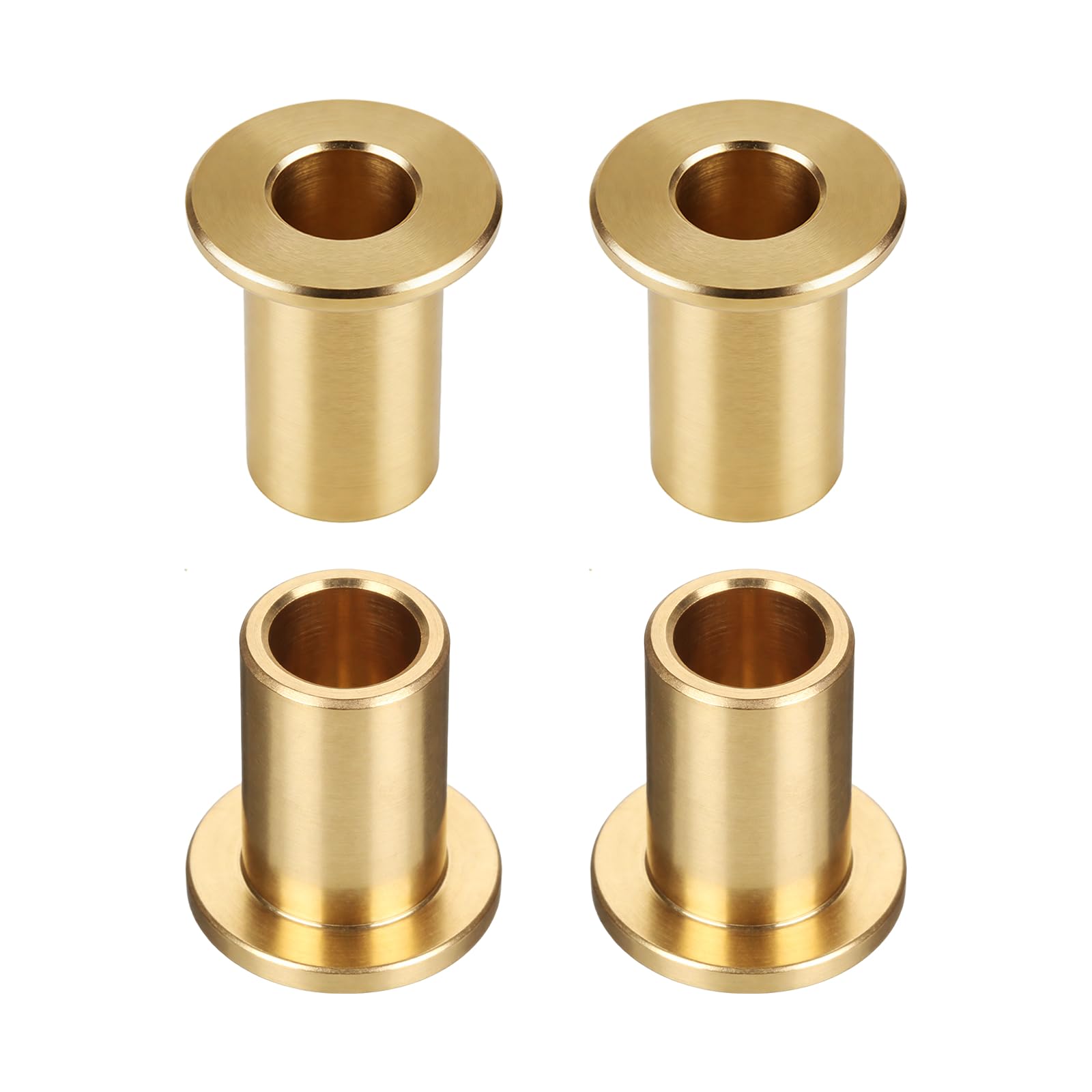 sourcing map Lot de 4 roulements à douille à bride, alésage 10 mm x 14 mm de diamètre extérieur x 20 mm de longueur, bagues auto-lubrifiantes en bronze fritté