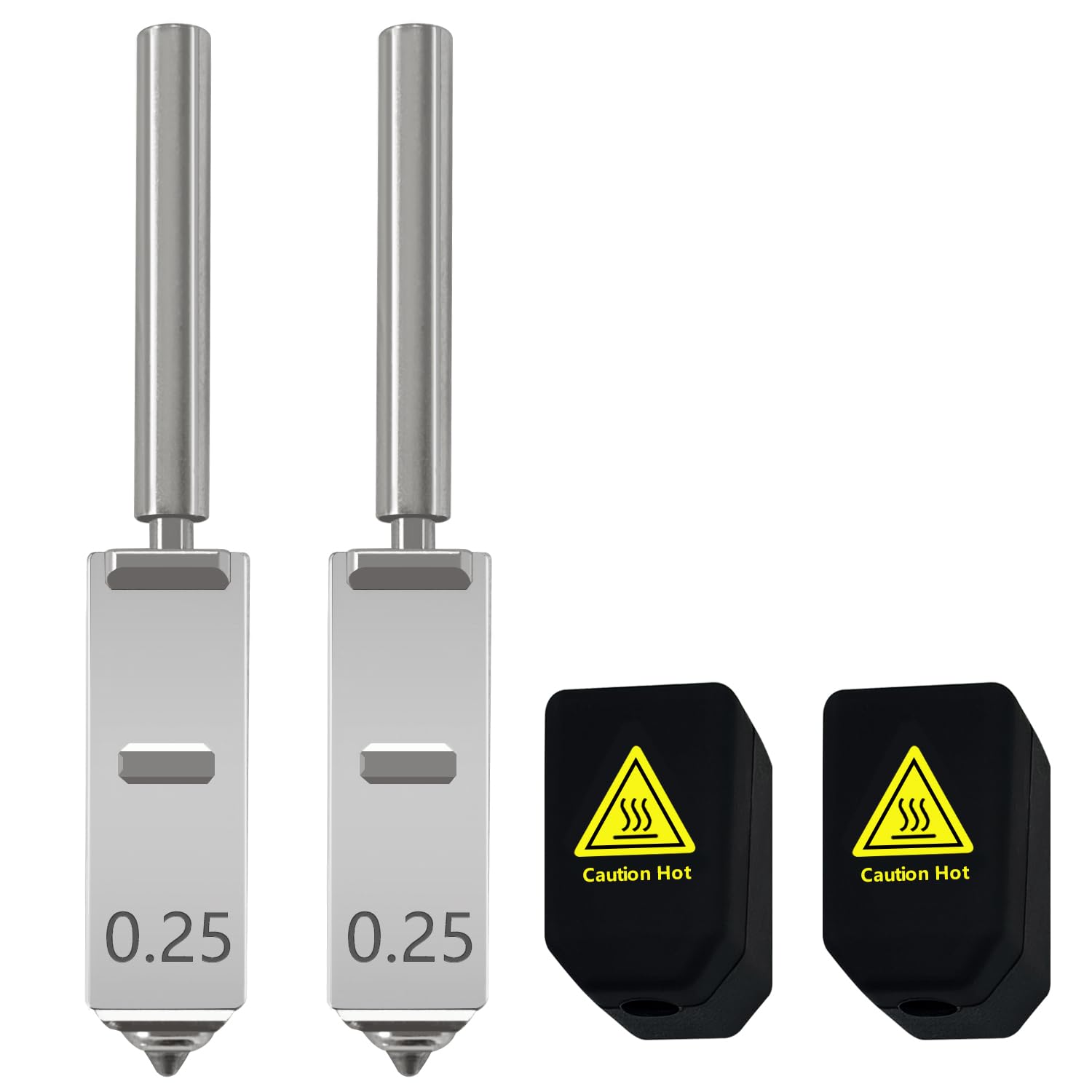 HzdaDeve 2 ugelli integrati in acciaio temprato da 0,25 mm per Kobra S1 Max Combo con 2 pezzi di copertura in silicone Quick-Swap High Flow High Speed Throat Tube ugelli testina di stampa Hot End per