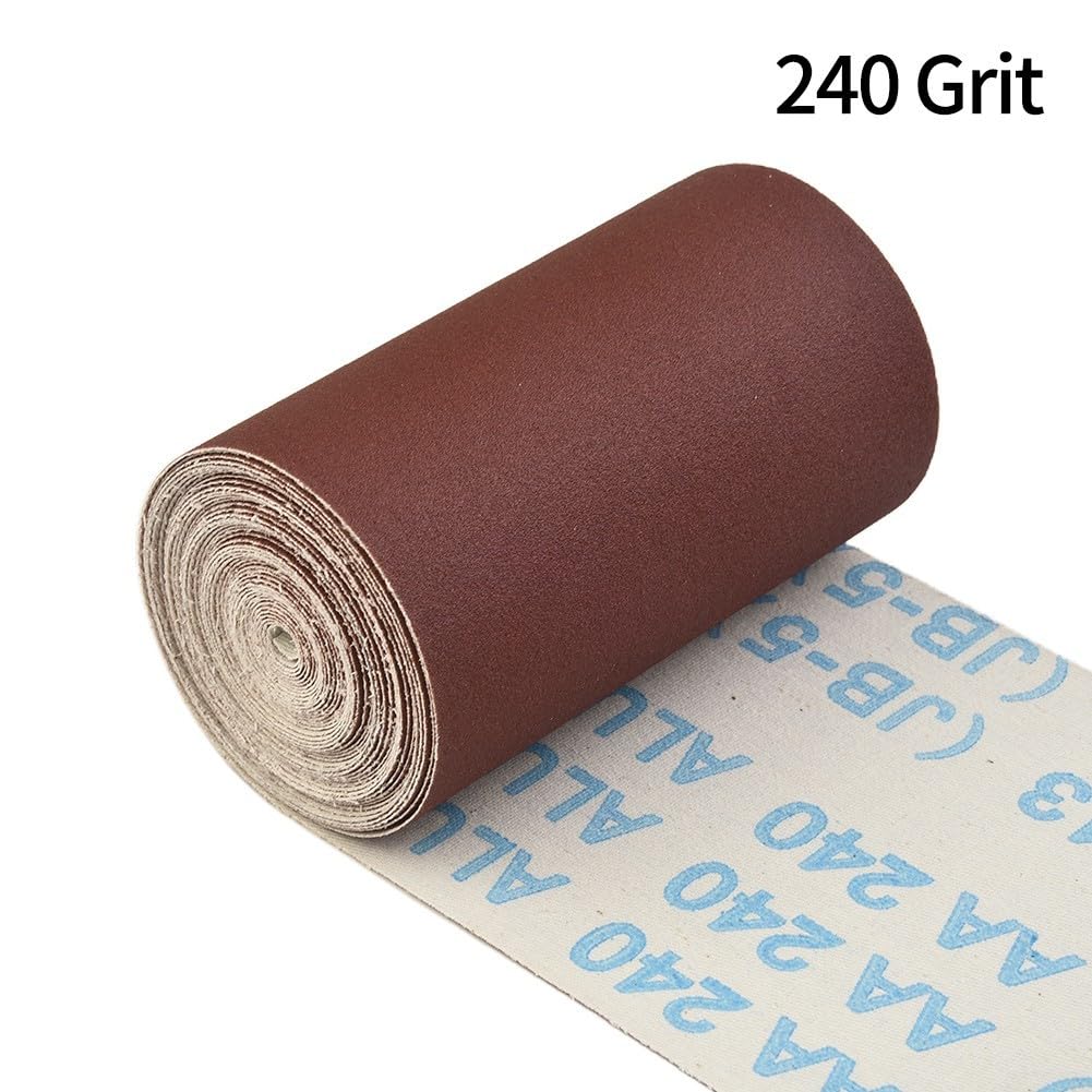Rotolo di tela smeriglio di alta qualità, lunghezza 5 metri, grana 80600, perfetto per sagomati (240#)