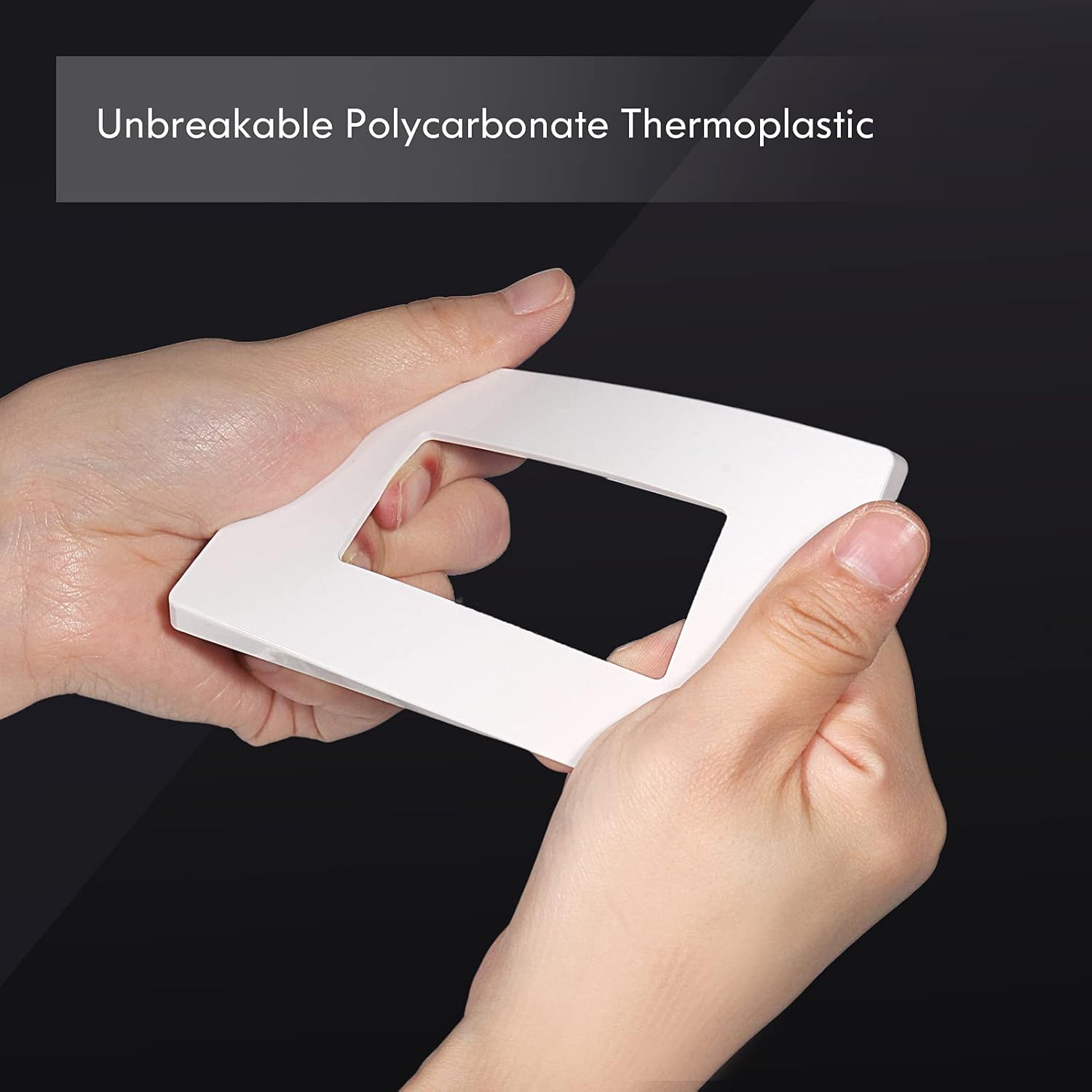 NA Pack Wall Plates,Switch CoversPlates,Outlet Covers,Screwless Wall Plate,White,1 Gang,UL Listed,4.50 x 2.76 (6 PACK), ZAWALLCOVER009 - 