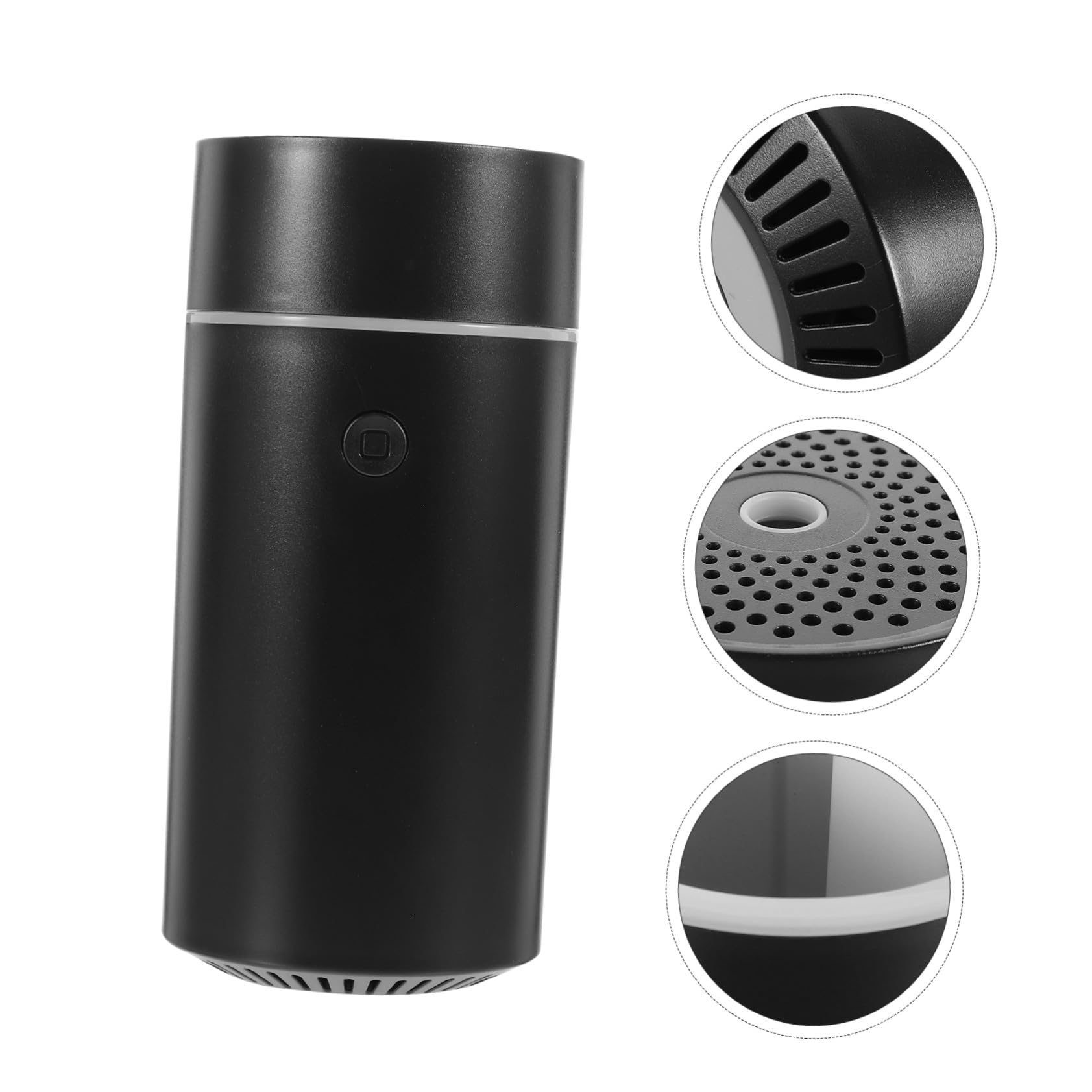 Mini Diffusore Profumo Portatile per Auto Umidificatore USB Ricaricabile Design Compatto Nero per Interni Ufficio e Camera da Letto