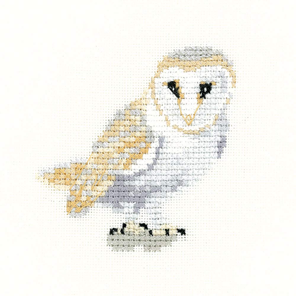 Heritage Crafts Little Friends Cross Stitch Kit - Barn Owl (Aida)