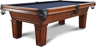 Corona Professional Slate Pool Table W/Premium Billiards Accessories （7FT and 8FT, Stain Black Finish and Walnut Finish）