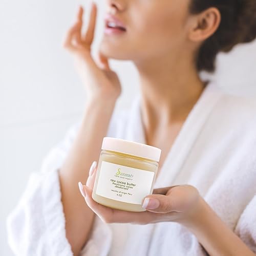 Miniatura 2 de Soapeauty Manteca de cacao cruda, refinada, desodorizada, 100% pura y natural, recetas para el cuerpo, cabello y bricolaje, bálsamos labiales,