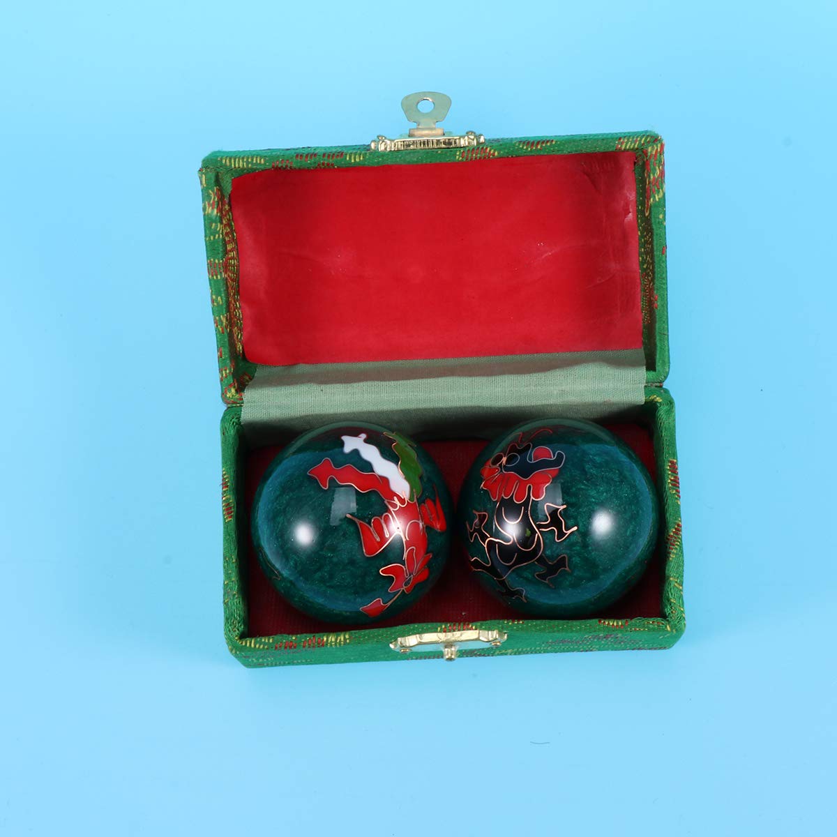 SUPVOX Boule de Santé Chinoise Traditionnelle pour Gong et Le Soulagement (Bleu)