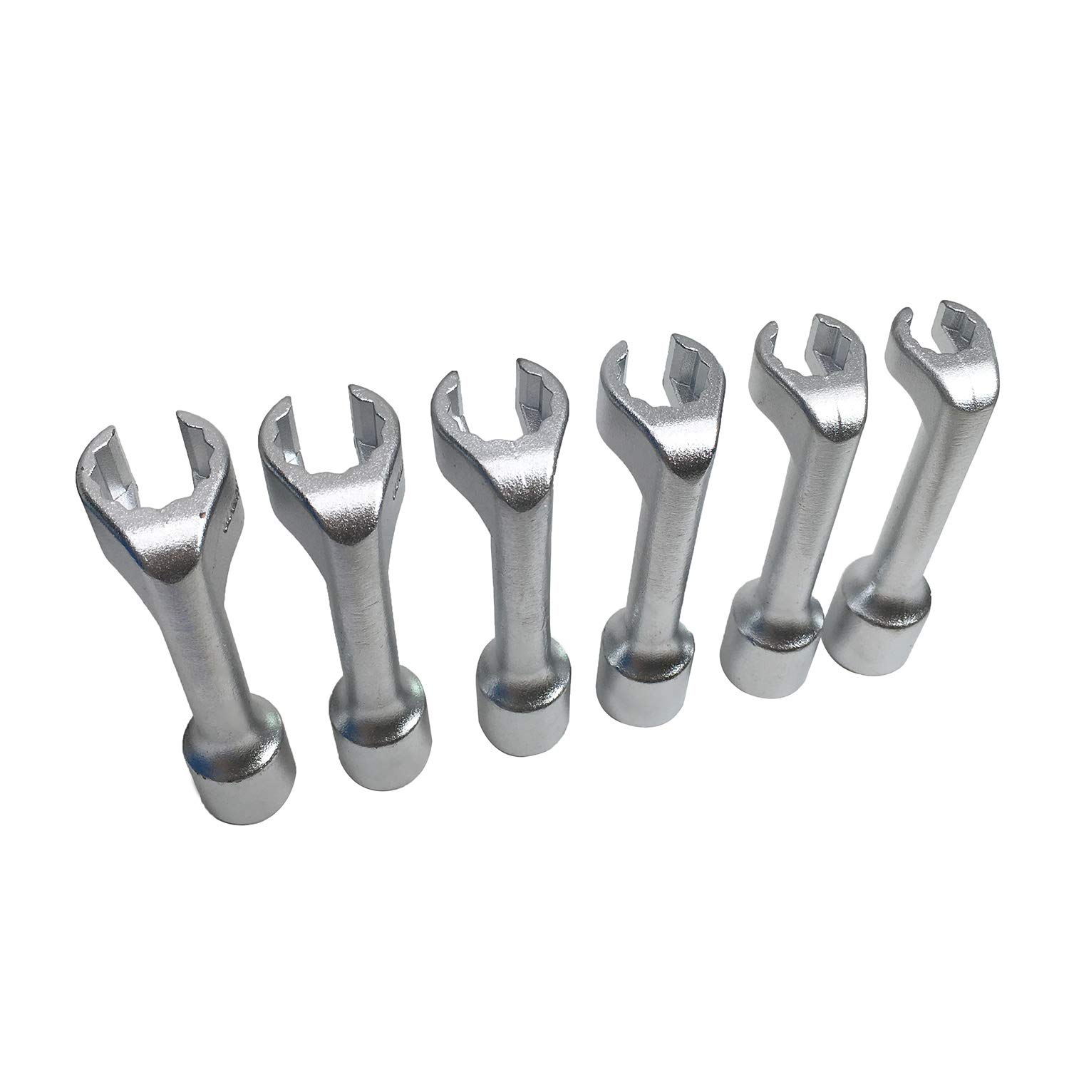 Yctze 6 szt. Zestaw Kluczy Nasadowych do Wtrysku Paliwa 1/2 "DR 12 14 16 17 18 19 Mm Otwarte Nasadki do Dokręcania Nakrętek i śrub w Ograniczonych Przestrzeniach z Solidnym Schowkiem