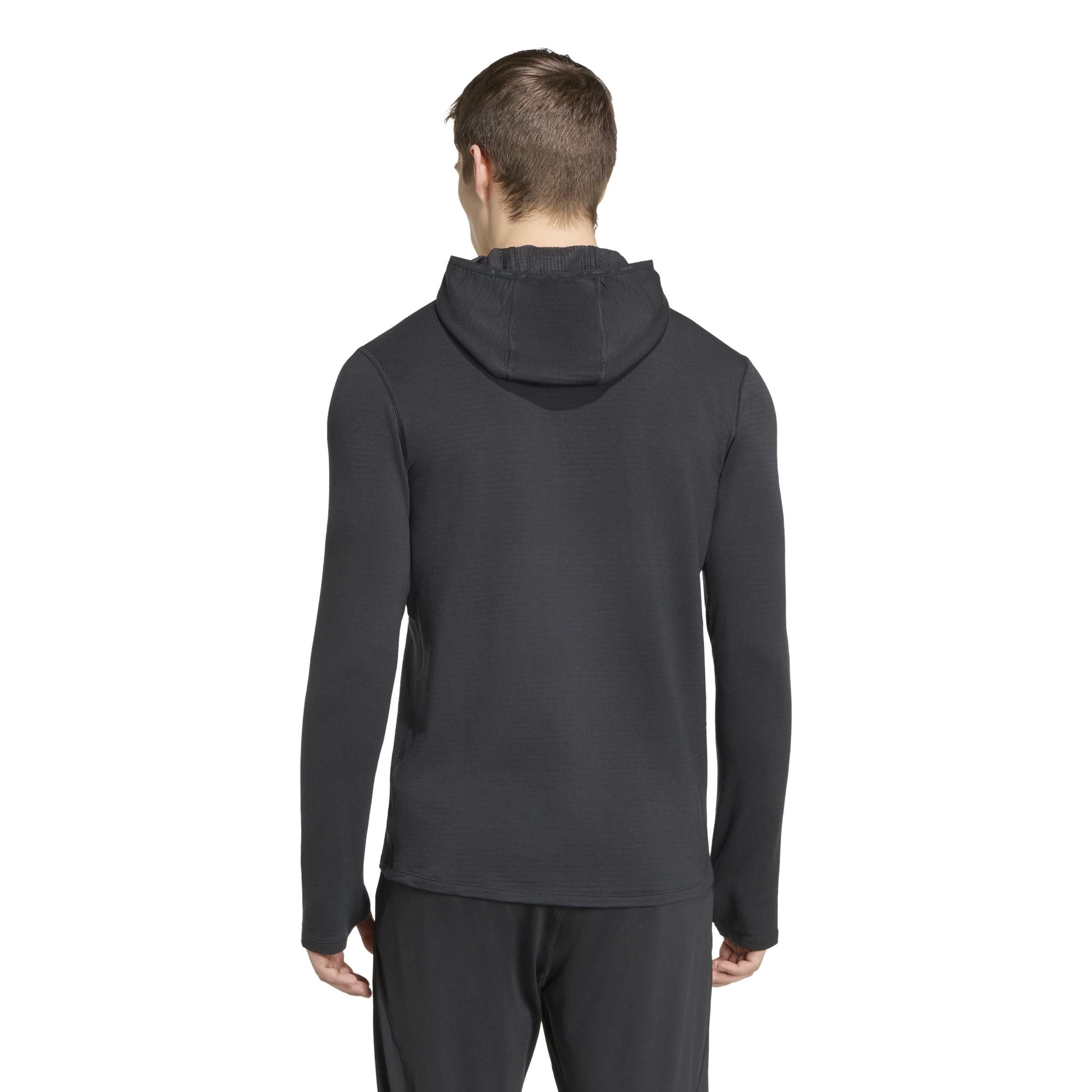 adidas Mezczyzni Adi365 Running Essentials Winterized Long Sleeve Sweatshirt, black, L