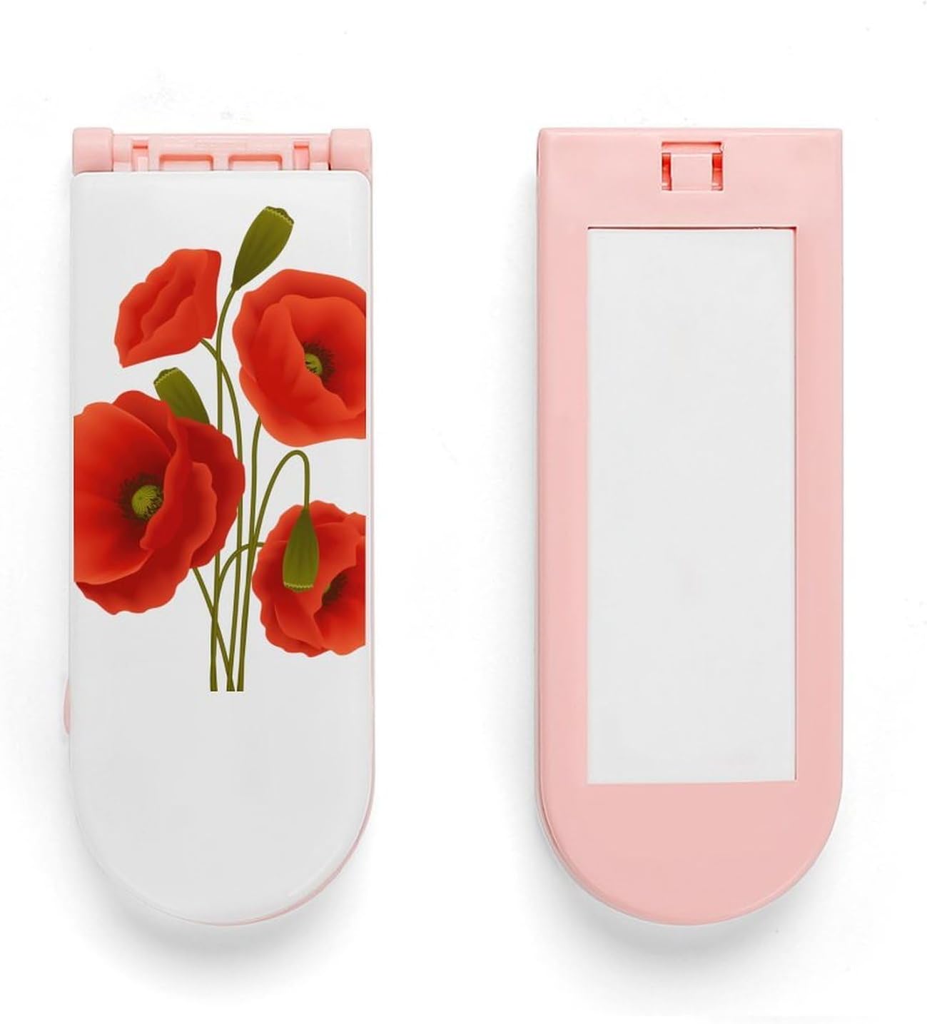 Portable Phone Holder with Selfie Light Poppy Flowers Rechargeable Fill Light 3 Light Modes for Touch-up Selfie Vlog
