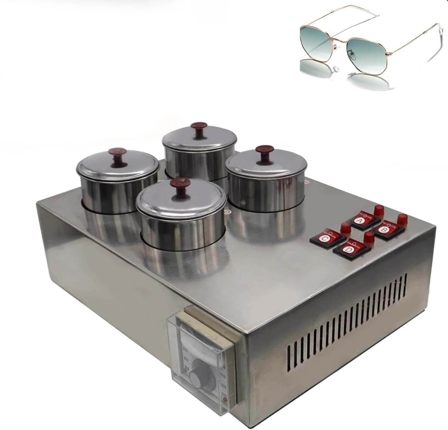 LjlXanthiper Optical Lens Dyeing Machine,Lens Tinting Machine,Uniform Dyeing,Adjustable Temperature,Fast Heat Conduction,Independent Switch,For Optical Shops,Vision Care Centers 4cups