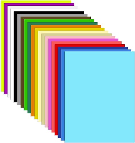 Cartulina de colores  100 hojas de papel de cartulina A4 surtido, 230 GSM, papel de impresora de doble grosor para manualidades, papel de corte,