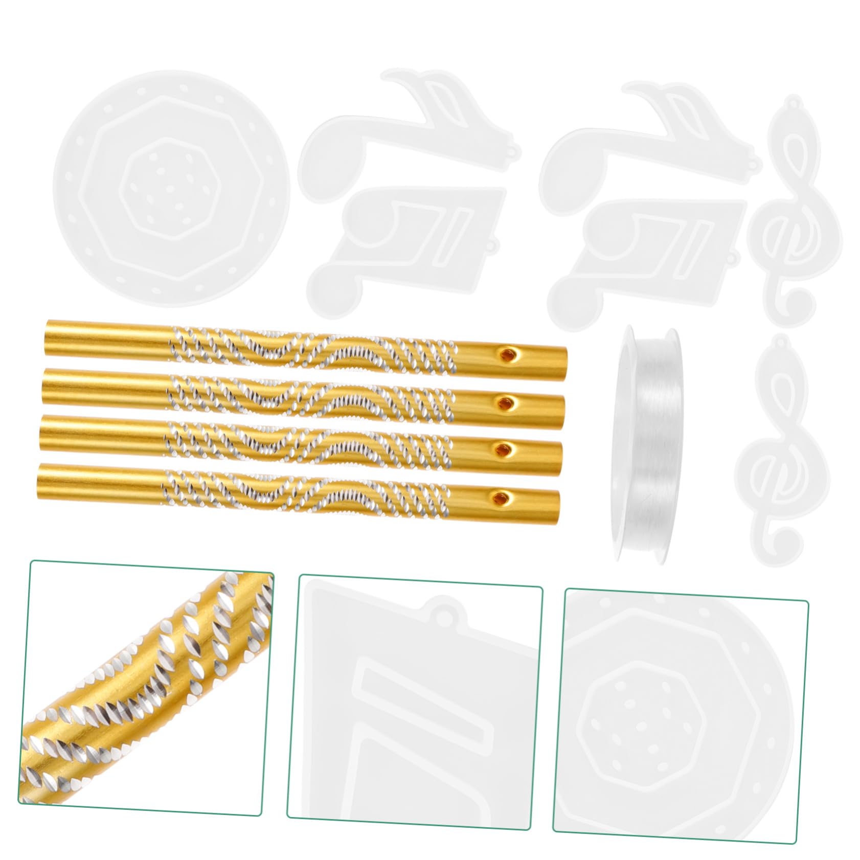 5 Set Stampi in Silicone per Ciondoli Artigianali Design Note Musicali per Creazioni con Epossidica Materiale Silicone Flessibile per Decorazioni Fai da Te