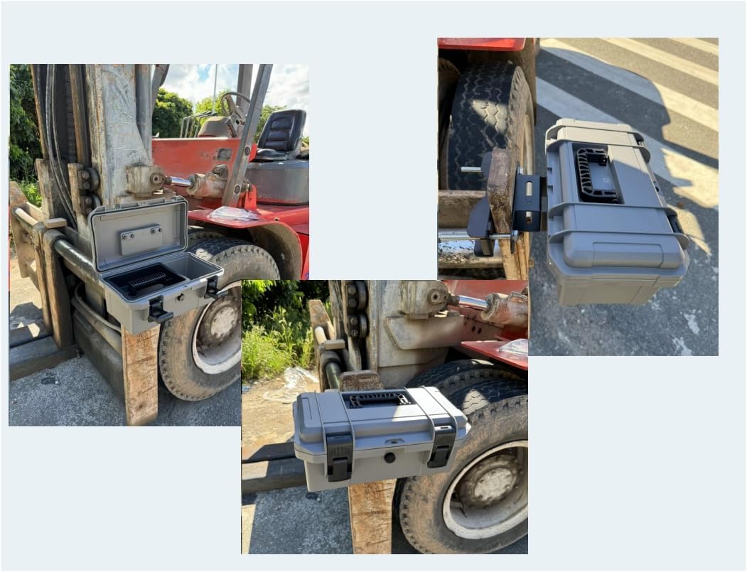 Heavy-Duty Tractor ROPS Toolbox, With Mounting Bracket, With Keyhole, Heavy Duty Toolbox, Tractor, ATV, UTV, Truck, Utility Vehicle Universal (Gray 16")