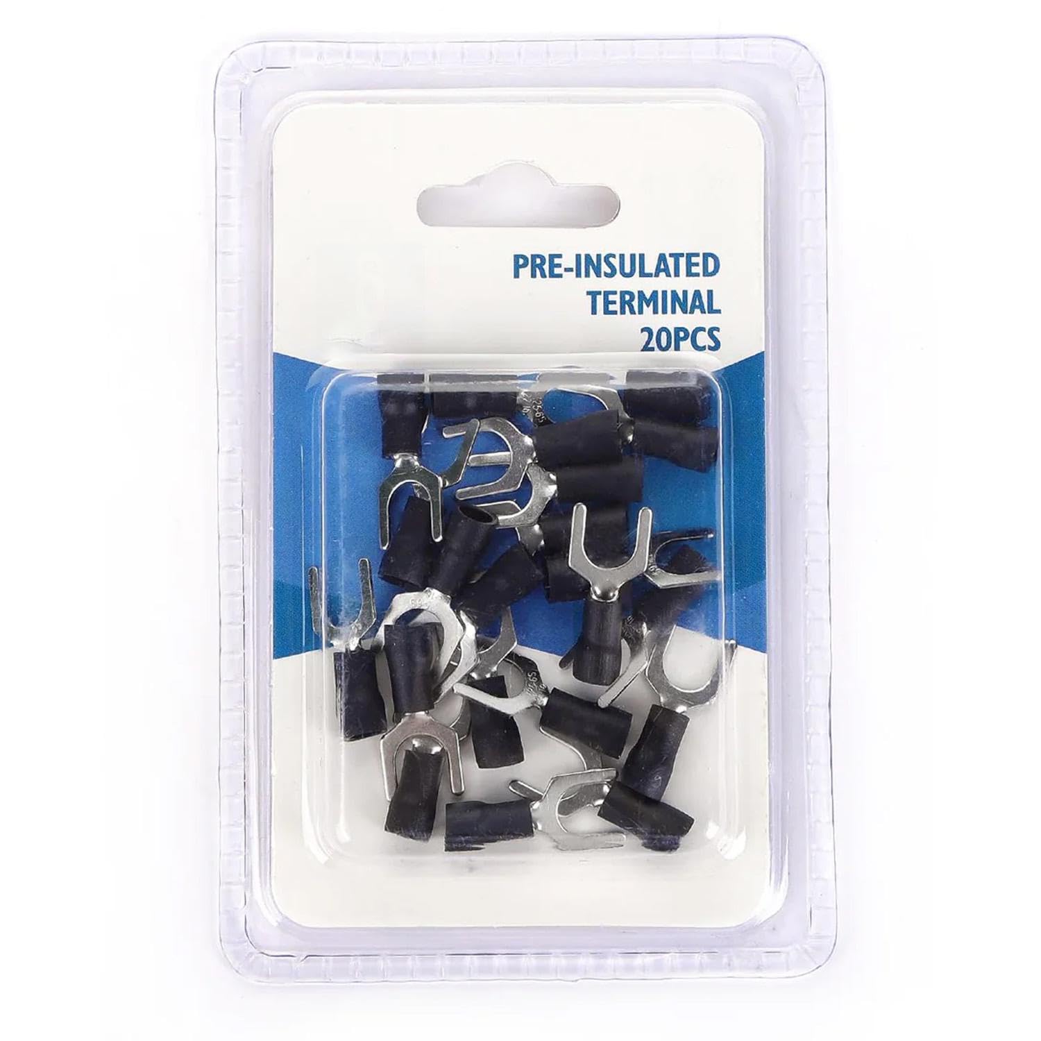 Black pre-insulated terminal SV 1.25-6 (20pcs/blister) for safe and efficient electrical connections.