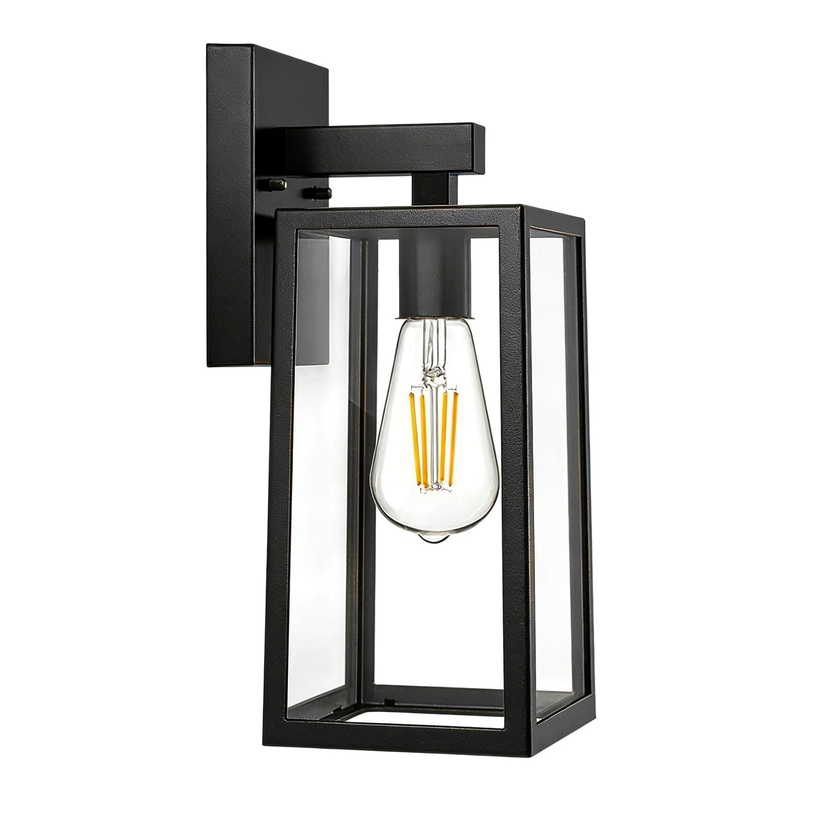 Limtula Quick Installation Glass Iron Outdoor Light Shade Exterior Light Fixture Suitable for Porch Garden Patio Enhancement Universally Shade