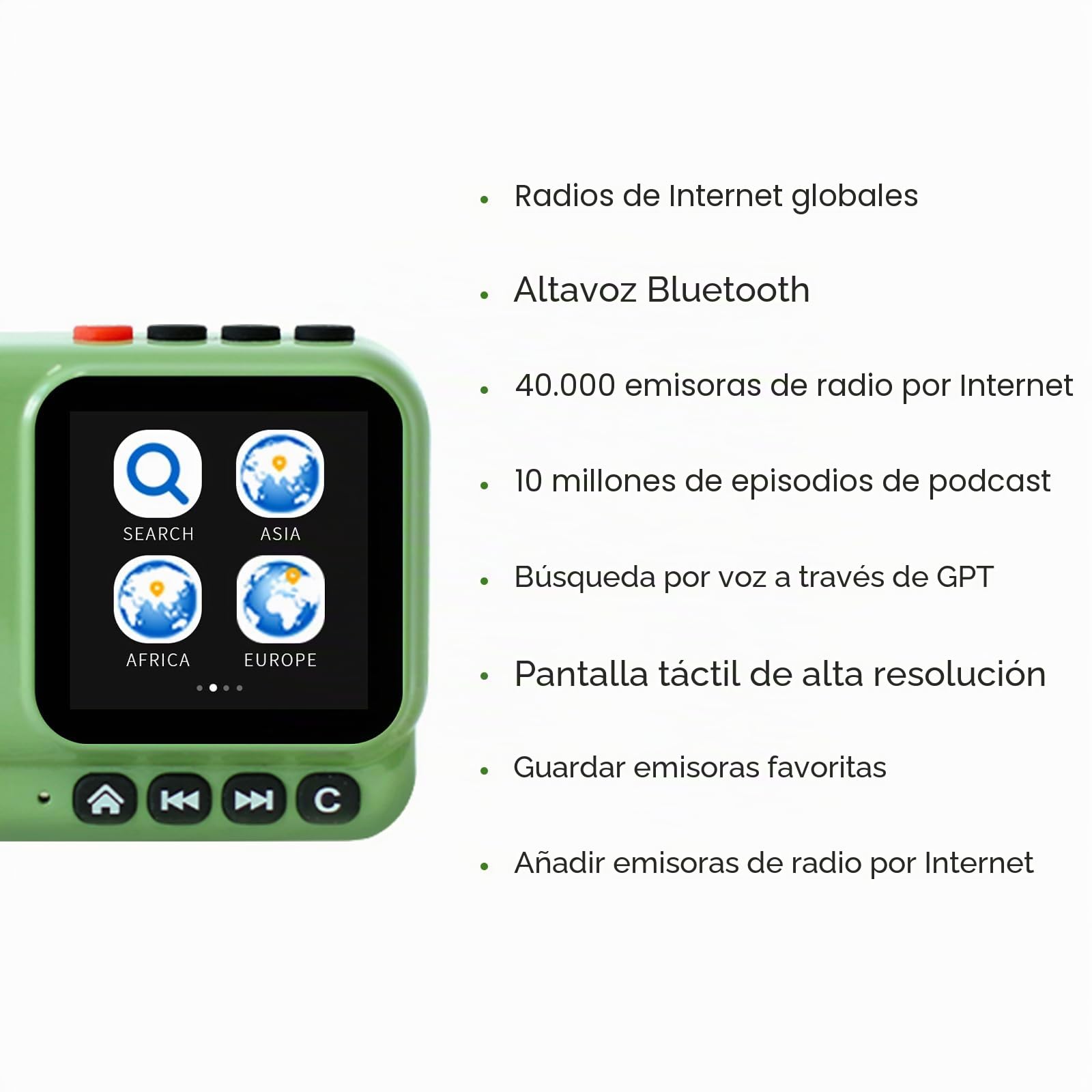 Choyong Voyager - Altavoz Bluetooth inalámbrico por Internet, versión global con WiFi/4G, estación de radio mundial, BT5.3, electrónica para el hogar, viajes, al aire libre, mini altavoz portátil