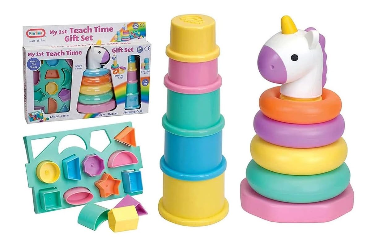 Premier Life Store Unicorn Educational Toy, My 1st Sorting, Stacking Shapes, Rings, Cups Activity