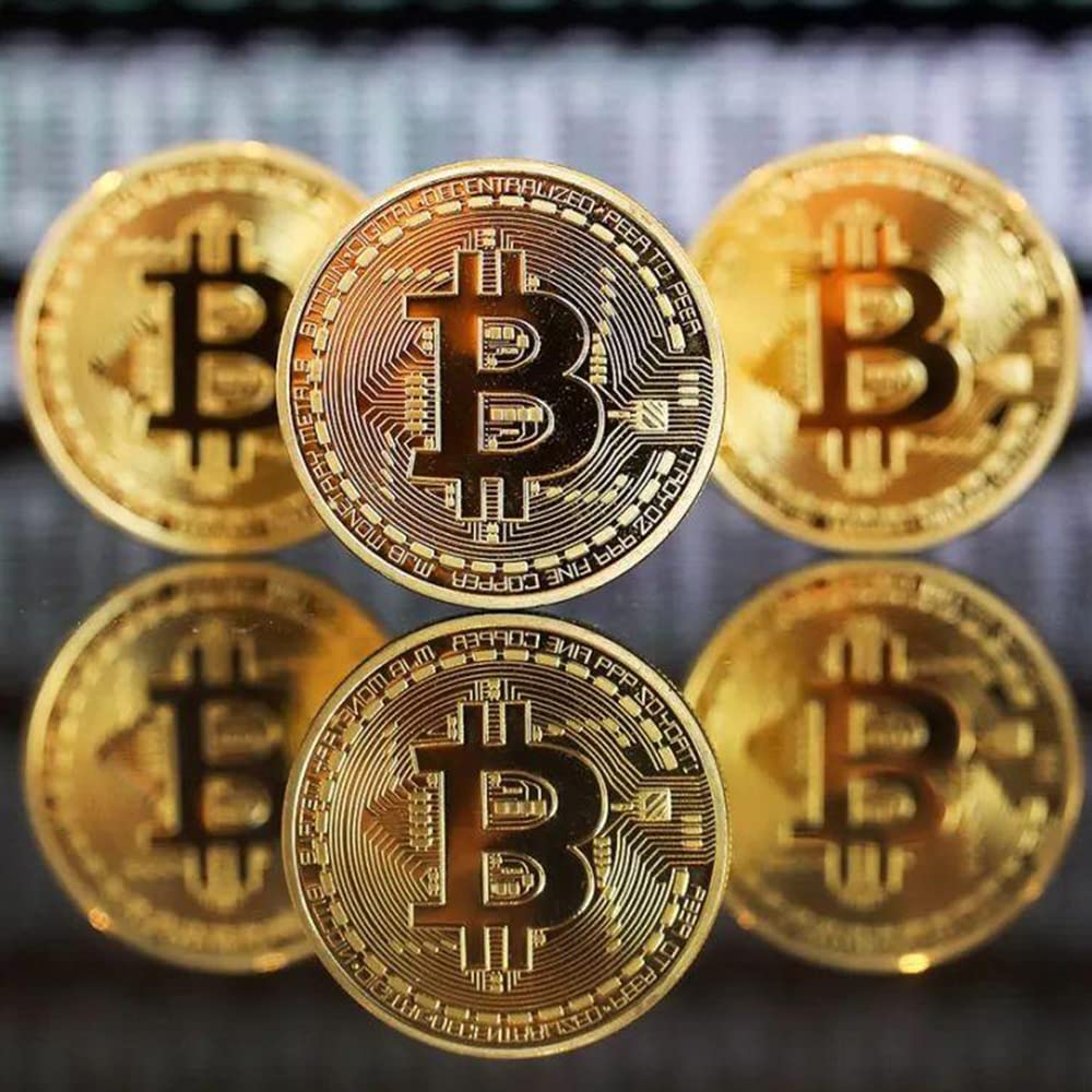 Amazon.com: Eagle Coin Supply 實體比特幣- BTC 展示盒中的紀念金比特幣- 比特幣禮品加密礦工,交易者,加密硬幣收集者-  完美的比特幣代幣展示盒