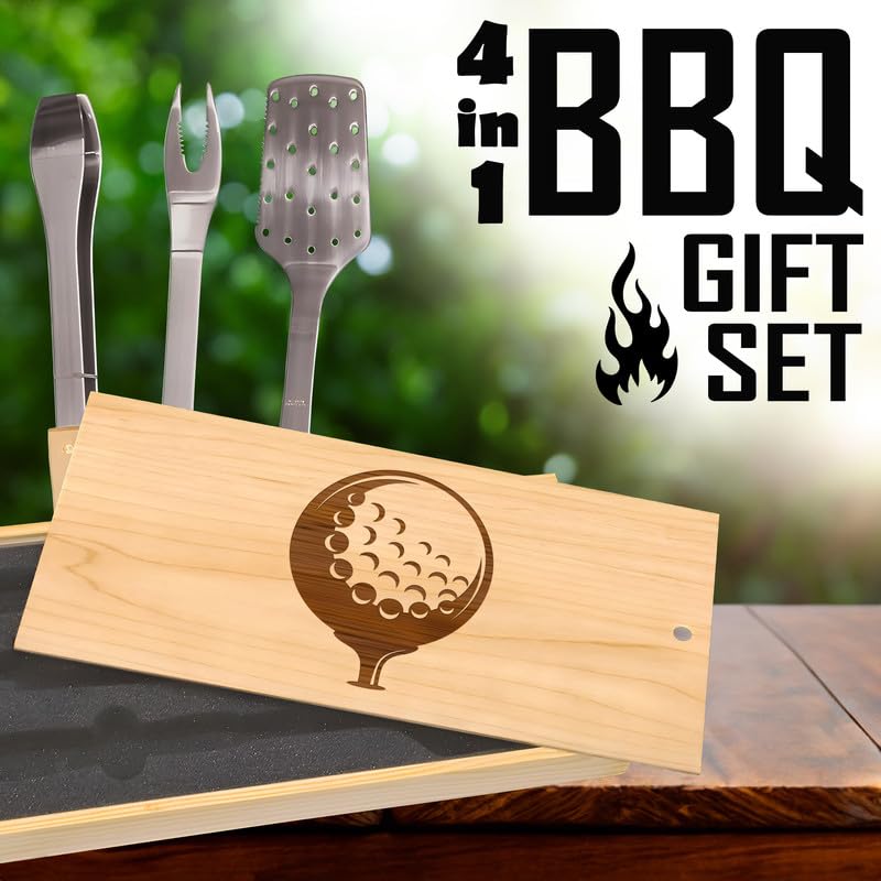 Set de BBQ con herramientas grabadas en acero inoxidable miniatura 6