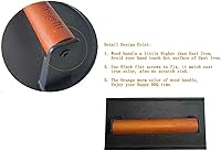 Vista 3 de Firsgrill Prensa para parrilla de hierro fundido resistente de 8.3"×4.3" y peso para bistec con mango de madera de agarre cómodo que no se calienta