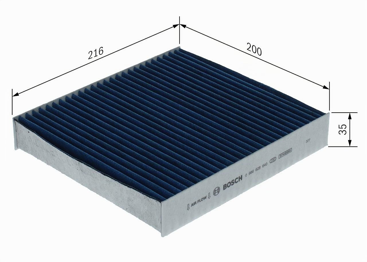 Bosch FILTER+pro Filtro Abitacolo A8640, Filtro di Ricambio ad Alta Efficienza - Agisce efficacemente contro polline, polveri Sottili, muffe e batteri per un'aria più pulita all'interno del veicolo