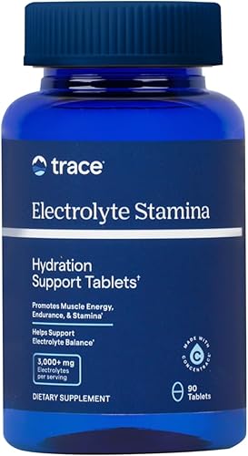 Trace Minerals Electrolyte Stamina - Suplemento diario de hidratación para el equilibrio de electrolitos - Apoyo energético - Espectro completo de