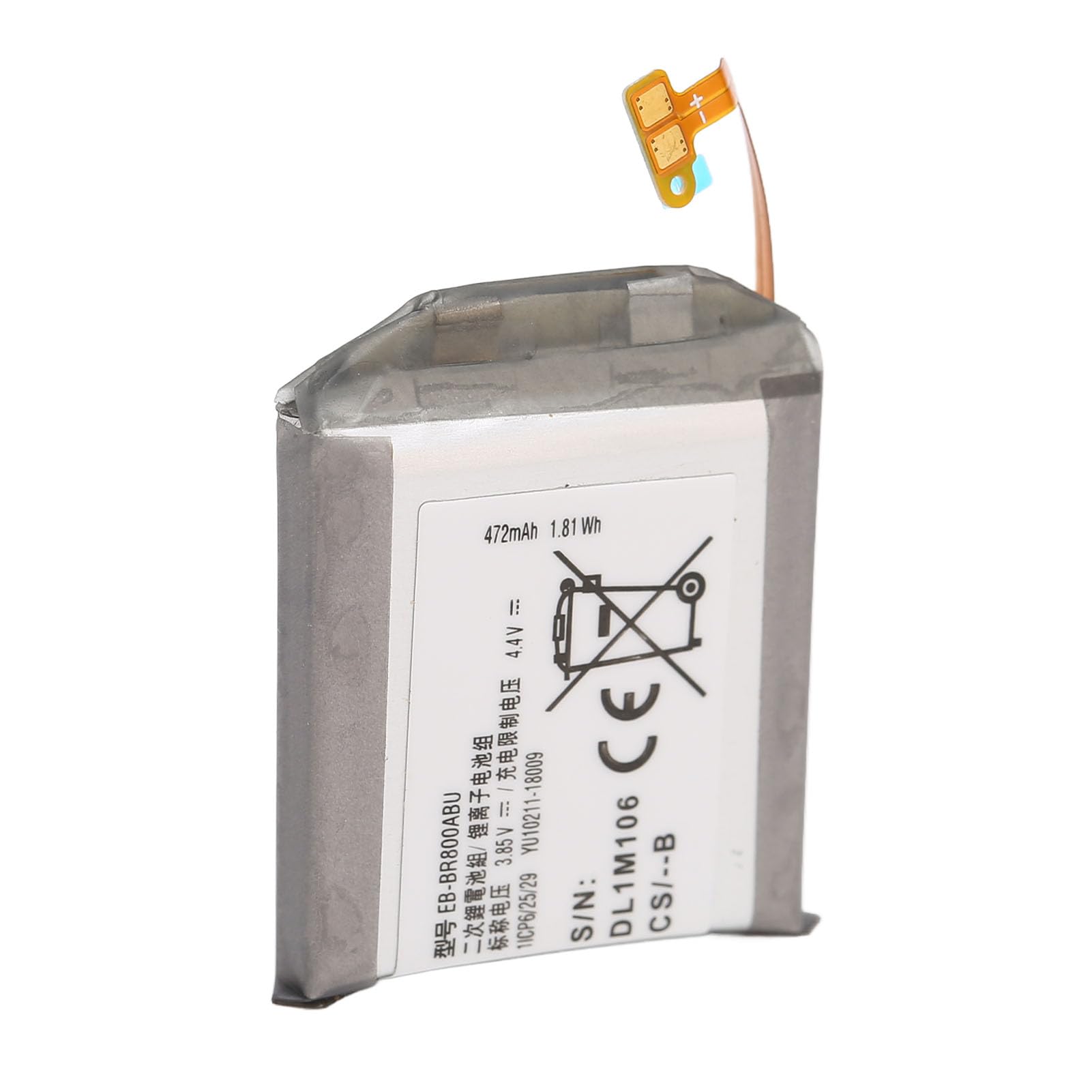 Ausla Batteria di Ricambio per Orologio 3,85 V Agli Ioni di Litio EB BR800ABU 472 MAh per 46 Mm SM R800 SM R805 con Protezione Microchip per Utenti di Smartwatch