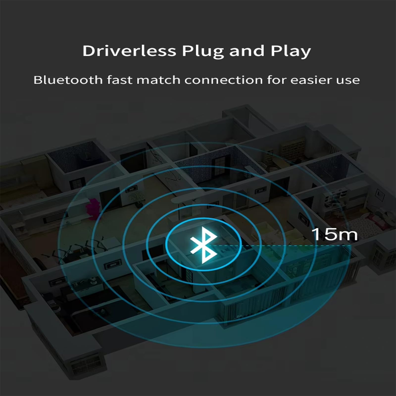 Ricevitore Bluetooth USB, ricevitore Bluetooth 5.0, ricevitore audio wireless 2 in 1, con jack per cuffie da 3,5 mm, convertitore audio AUX, per TV, auto, cuffie e altoparlanti