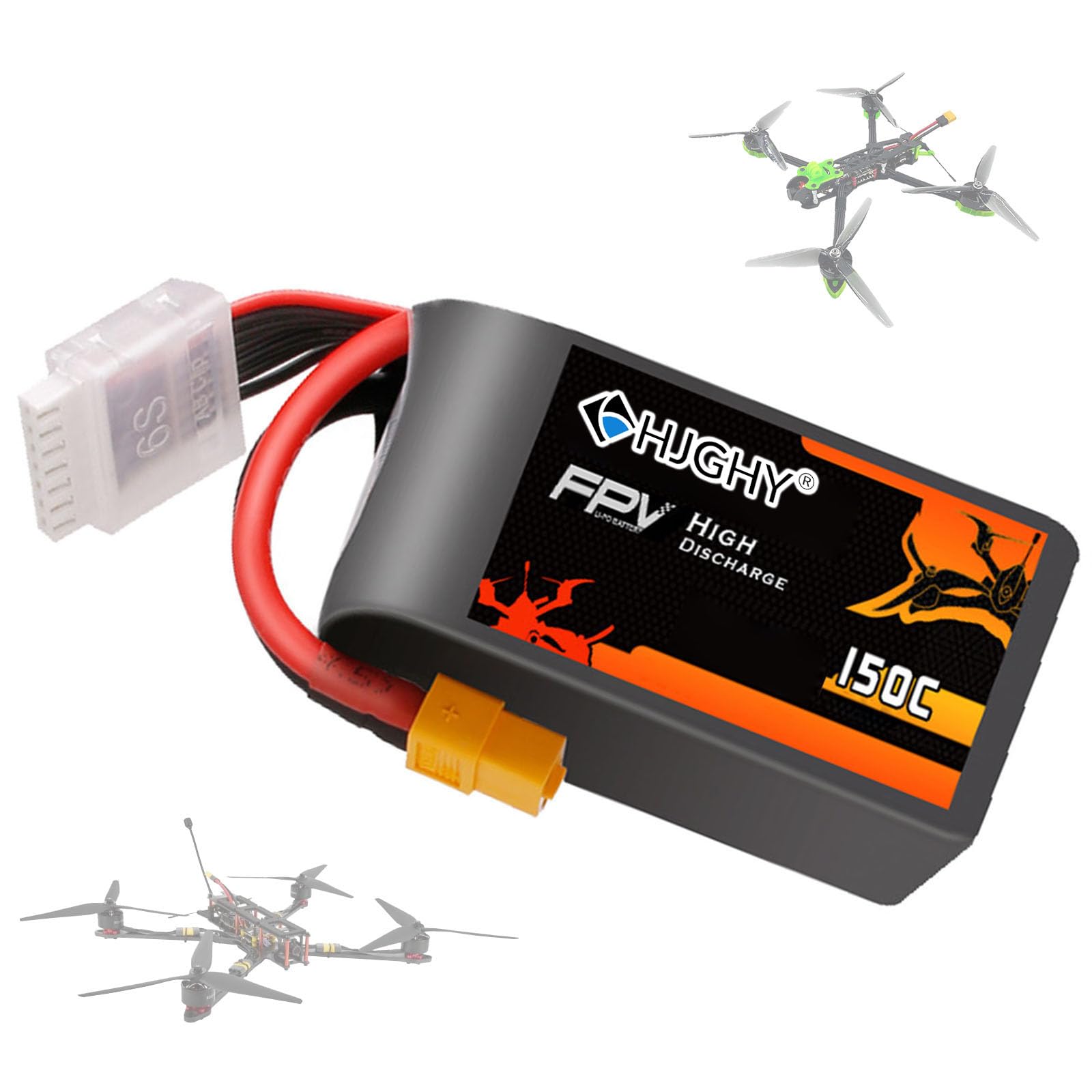 Batteria al Litio da 14,8 V 150 C per droni da Corsa | Batteria al litio per droni da 22,2V 1800 mAh 2000mAh 2200mAh e batteria ai polimeri di litio da 14,8V 4S per droni da corsa.
